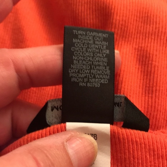 Victoria Sectet by size XL orange ribbed scoop neck tank top rhinestone trim - Picture 7 of 9